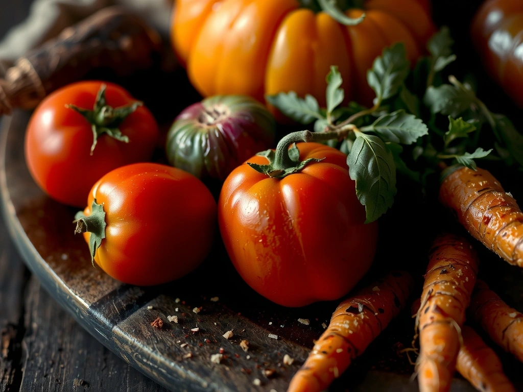 Vegetais frescos sazonais